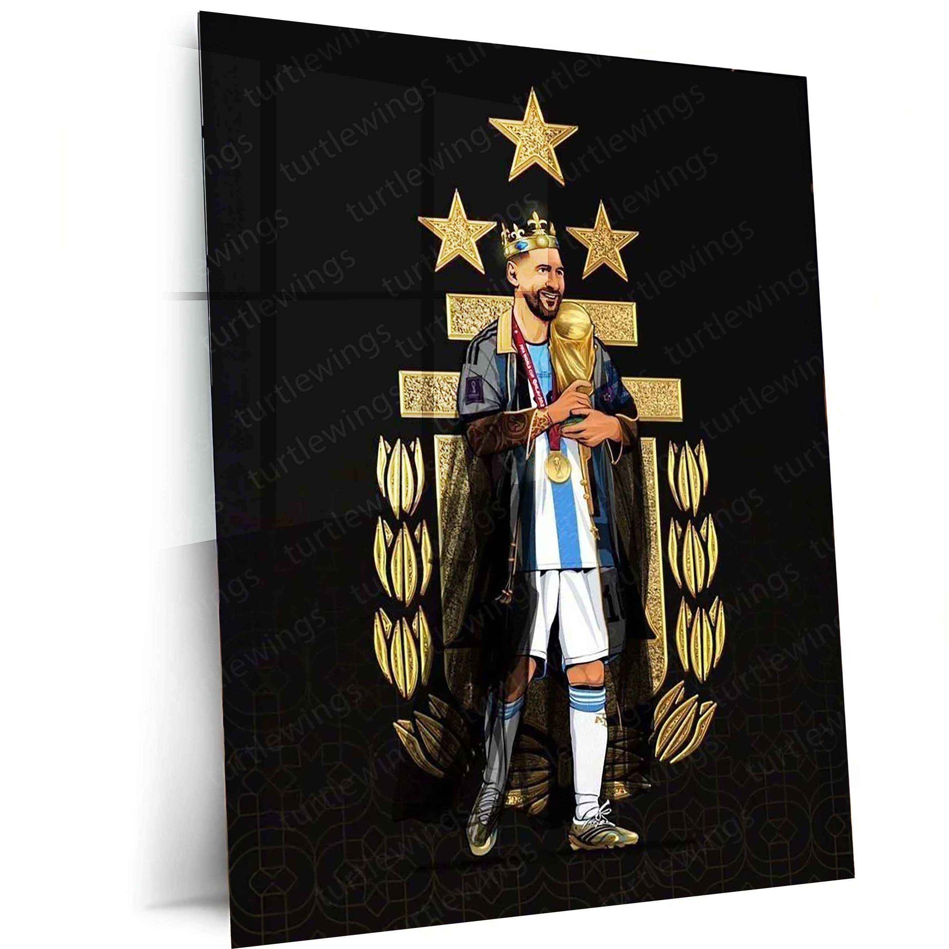 Lionel Messi Metal Poster – GOAT Football Wall Art | - TURTLEWINGS