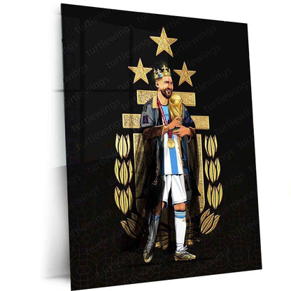 Lionel Messi Metal Poster – GOAT Football Wall Art | - TURTLEWINGS