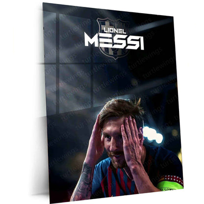 Lionel Messi Metal Poster – GOAT Football Wall Art | 2 - TURTLEWINGS