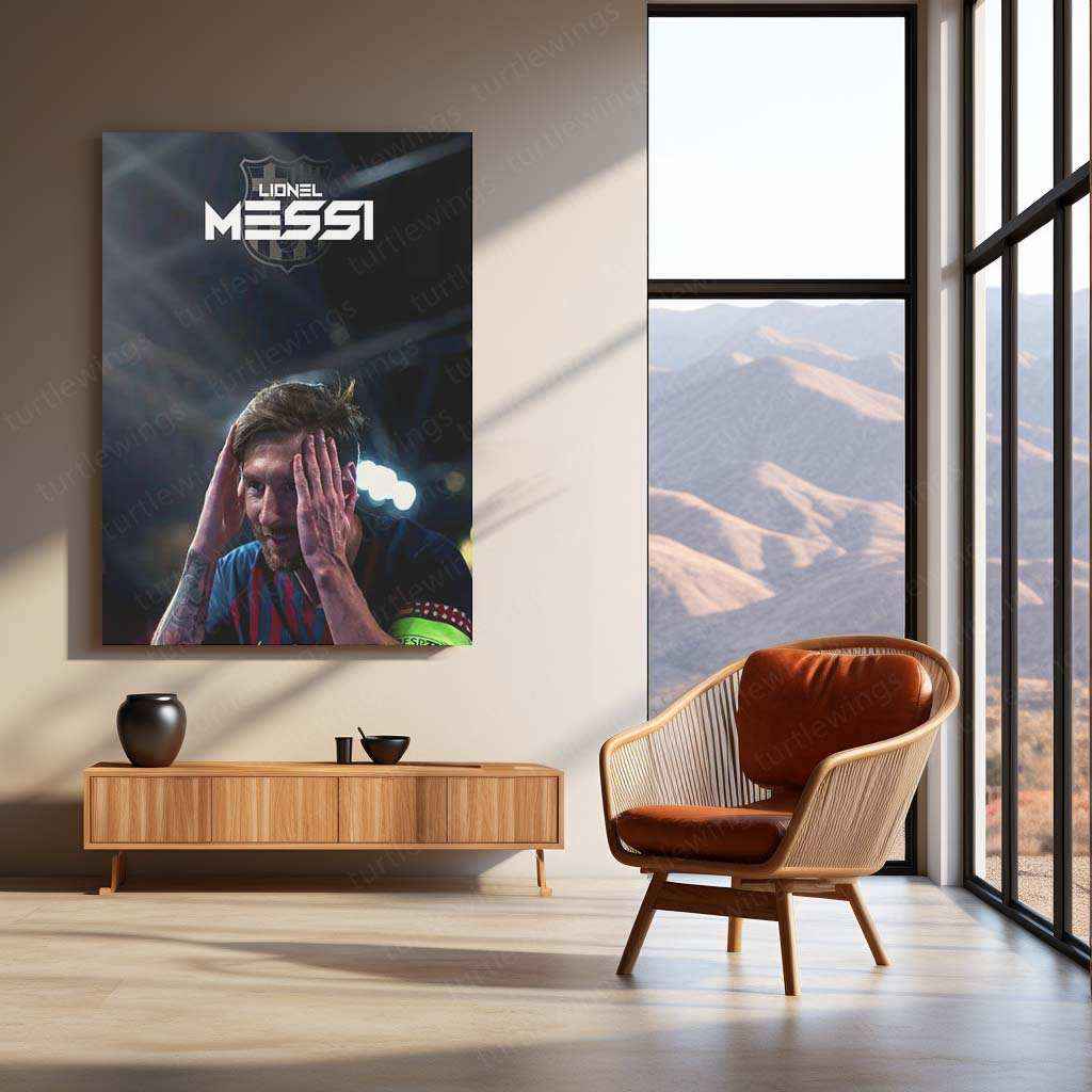 Lionel Messi Metal Poster – GOAT Football Wall Art | 2 - TURTLEWINGS