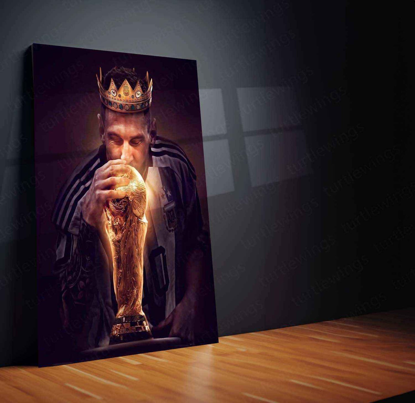Lionel Messi Metal Poster – GOAT Football Wall Art 3 - TURTLEWINGS