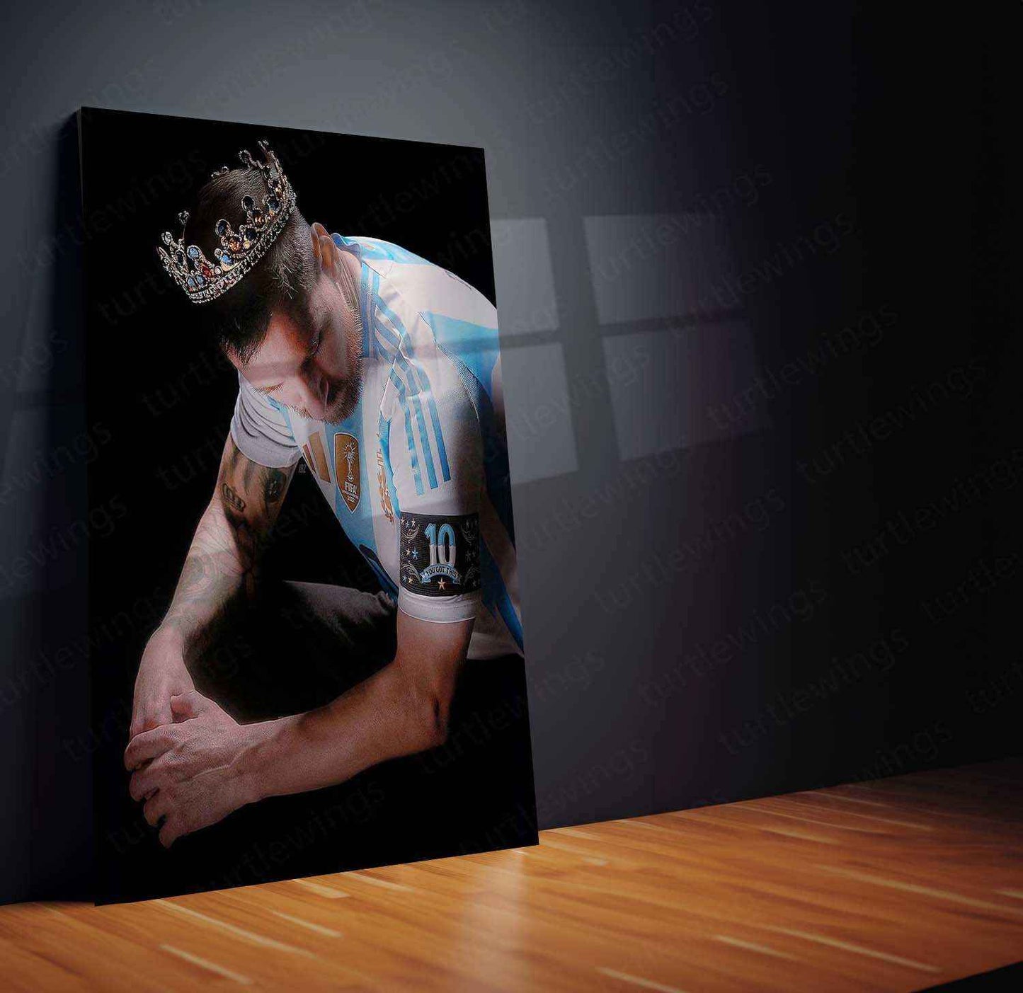 Lionel Messi Metal Poster – GOAT Football Wall Art 4 - TURTLEWINGS