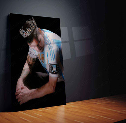 Lionel Messi Metal Poster – GOAT Football Wall Art 4 - TURTLEWINGS