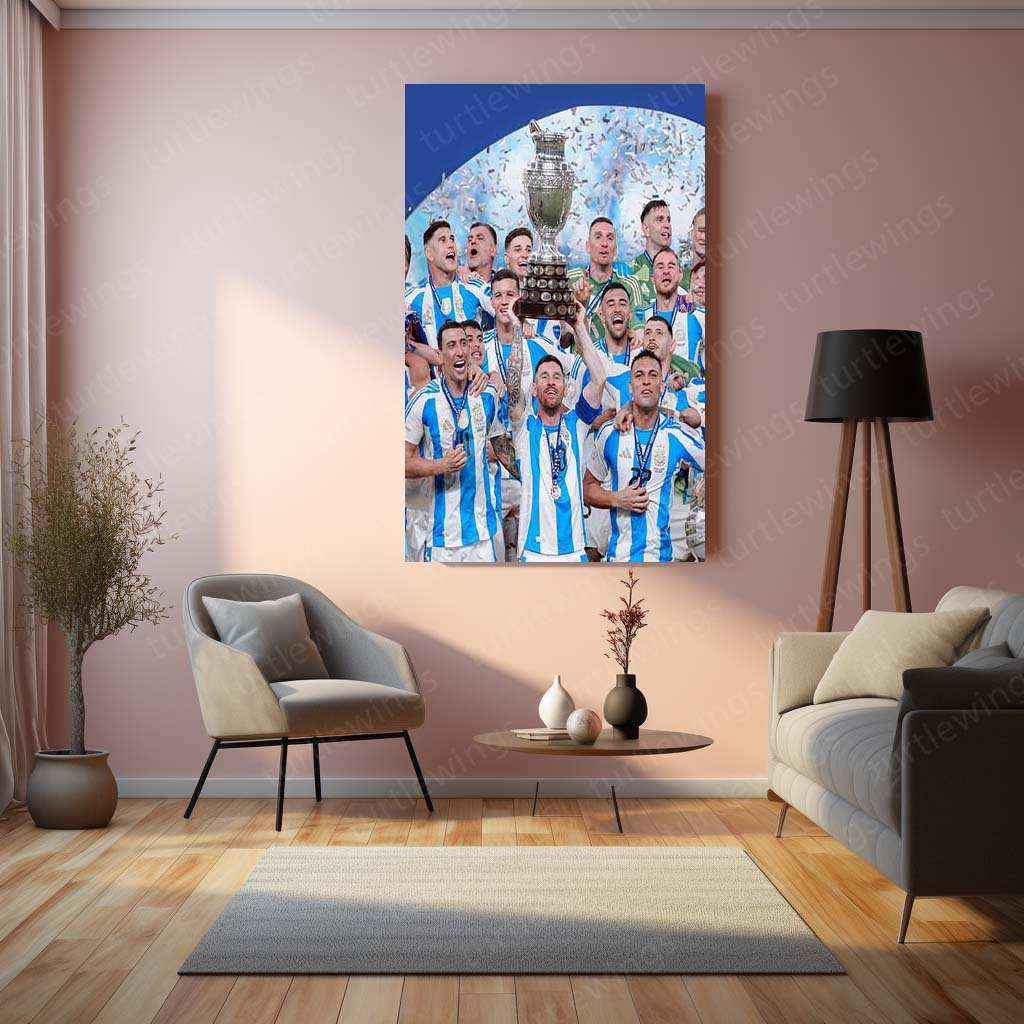 Lionel Messi Metal Poster – GOAT Football Wall Art 5 - TURTLEWINGS