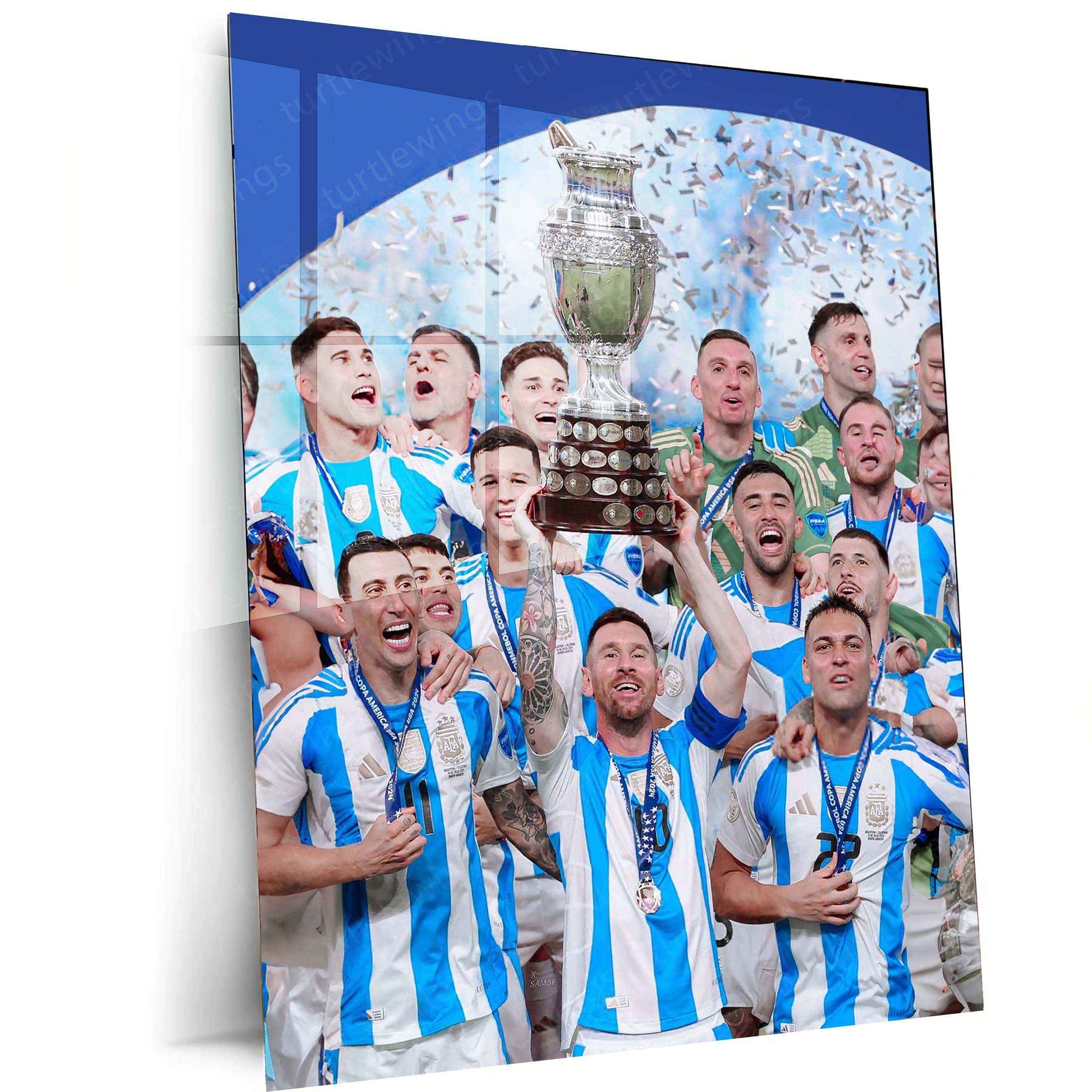 Lionel Messi Metal Poster – GOAT Football Wall Art 5 - TURTLEWINGS