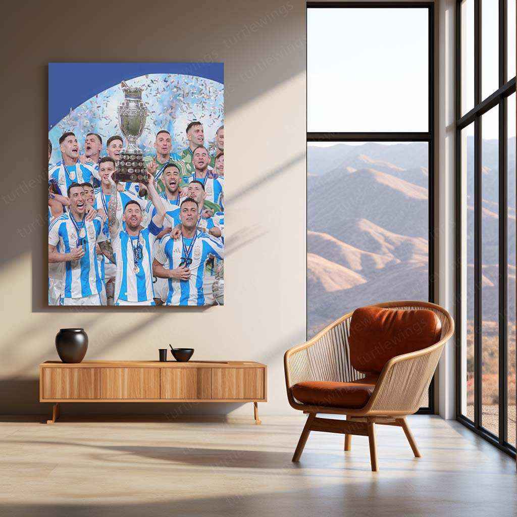 Lionel Messi Metal Poster – GOAT Football Wall Art 5 - TURTLEWINGS