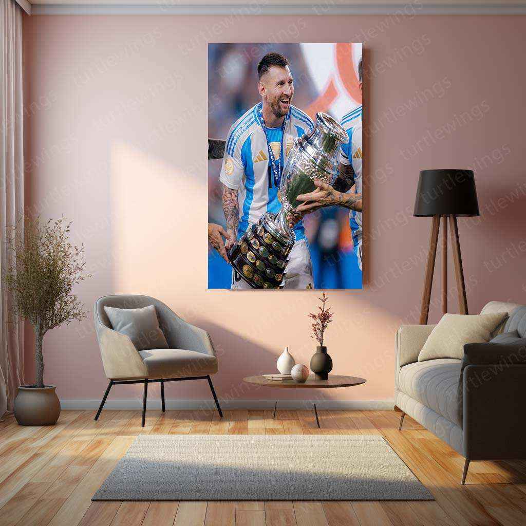 Lionel Messi Metal Poster – GOAT Football Wall Art 6 - TURTLEWINGS