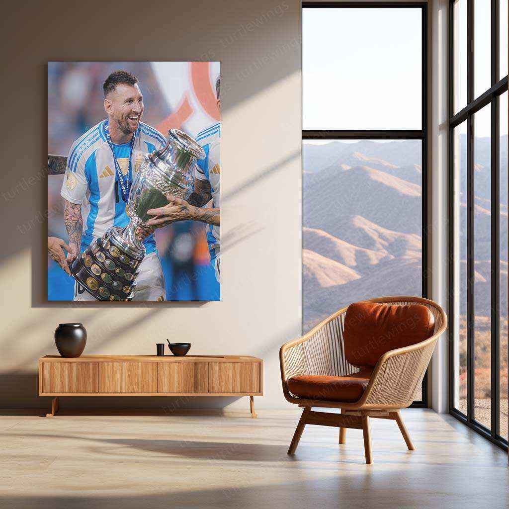 Lionel Messi Metal Poster – GOAT Football Wall Art 6 - TURTLEWINGS