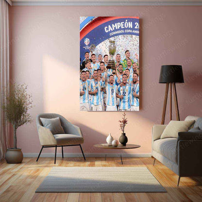 Lionel Messi Metal Poster – GOAT Football Wall Art 7 - TURTLEWINGS