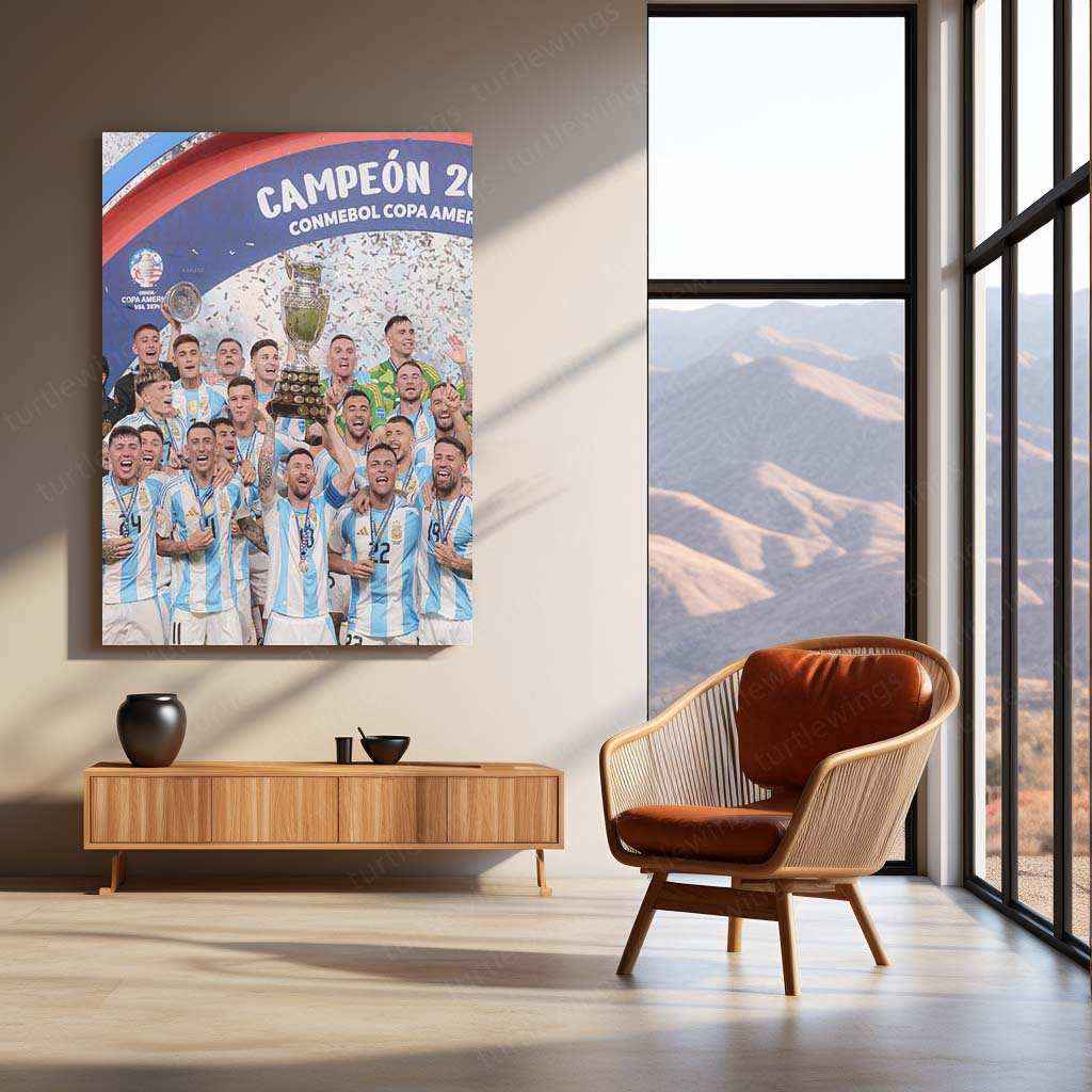 Lionel Messi Metal Poster – GOAT Football Wall Art 7 - TURTLEWINGS