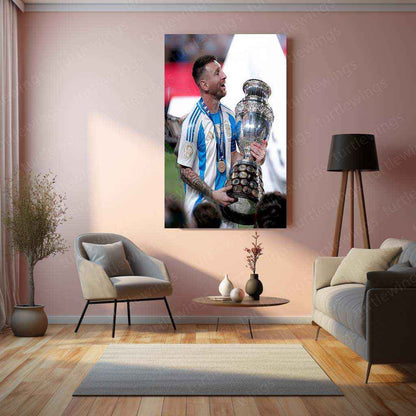 Lionel Messi Metal Poster – GOAT Football Wall Art 8 - TURTLEWINGS