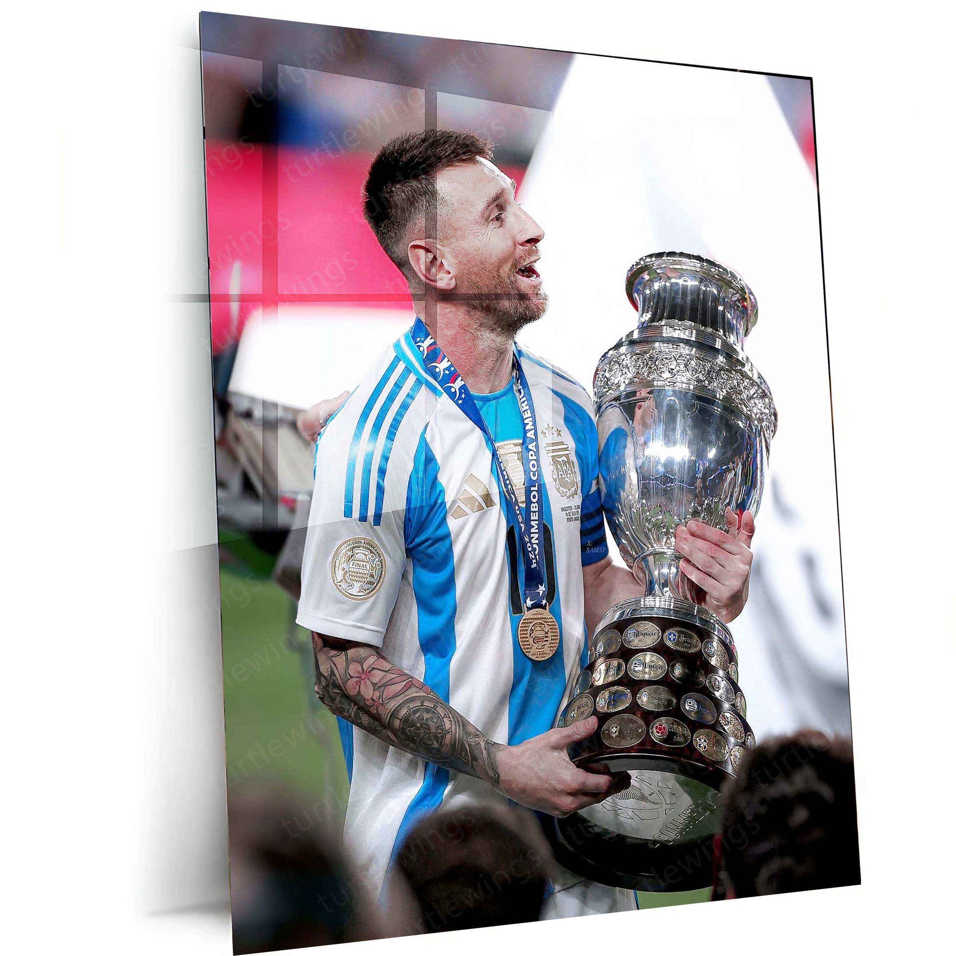 Lionel Messi Metal Poster – GOAT Football Wall Art 8 - TURTLEWINGS