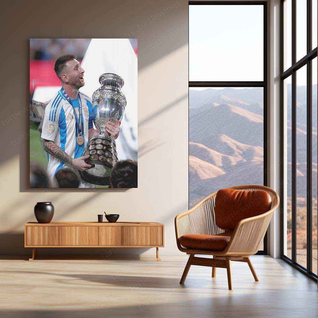 Lionel Messi Metal Poster – GOAT Football Wall Art 8 - TURTLEWINGS