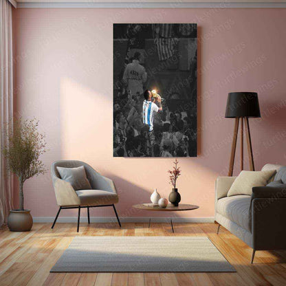 Lionel Messi Metal Poster – GOAT Football Wall Art 9 - TURTLEWINGS