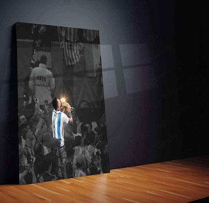 Lionel Messi Metal Poster – GOAT Football Wall Art 9 - TURTLEWINGS