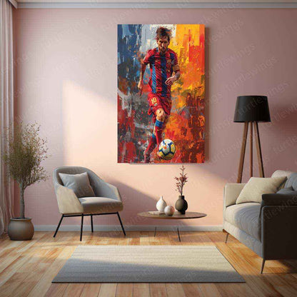 Lionel Messi Metal Poster – GOAT Football Wall Art 10 - TURTLEWINGS