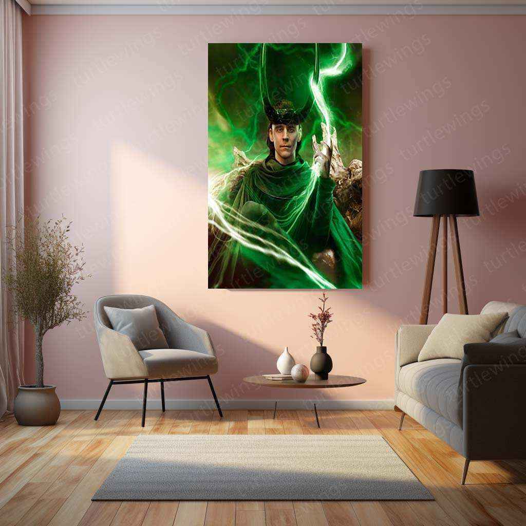 Loki Metal Poster – God of Mischief Wall Art | Marvel Villain Aesthetic Decor - TURTLEWINGS