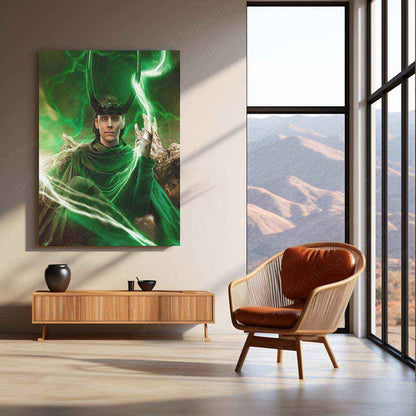 Loki Metal Poster – God of Mischief Wall Art | Marvel Villain Aesthetic Decor - TURTLEWINGS