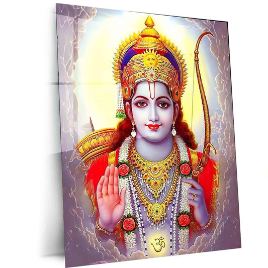 Lord Ram Metal Poster – Divine Hindu Wall Art | Shri Ram Mandir Inspired Decor 3 - TURTLEWINGS