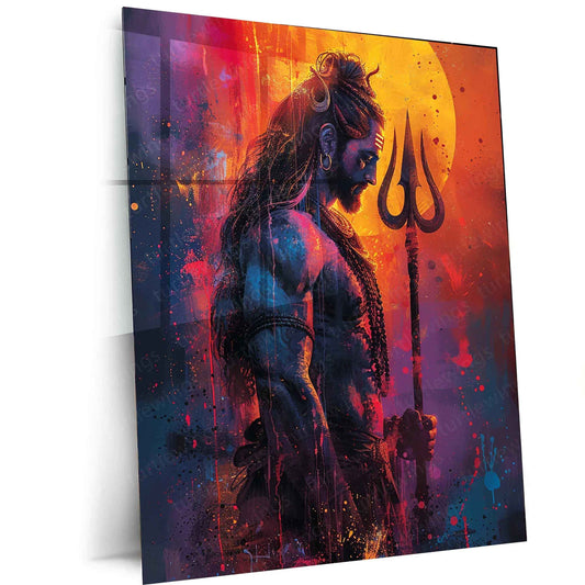 Lord Shiva Metal Poster – Mahadev Wall Art | Divine Hindu Spiritual Decor 9 - TURTLEWINGS