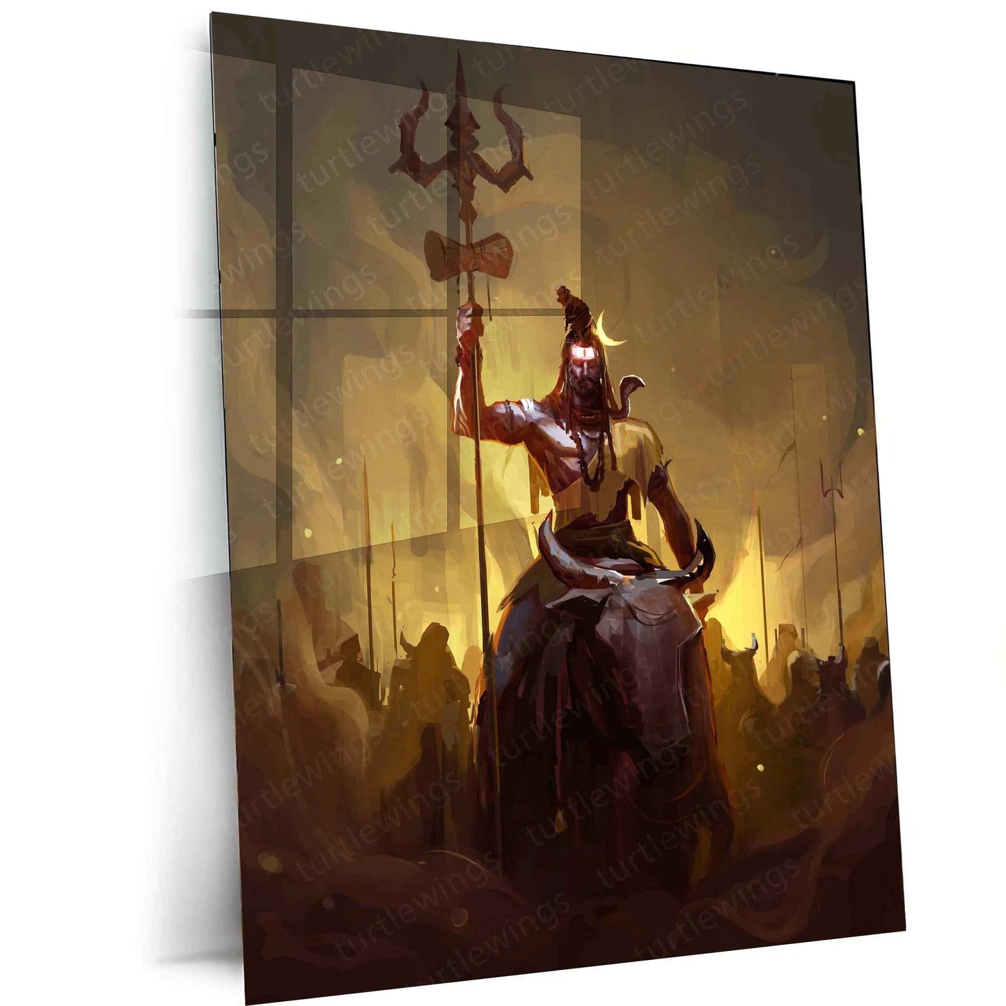Lord Shiva Metal Poster – Mahadev Wall Art | Divine Hindu Spiritual Decor 10 - TURTLEWINGS