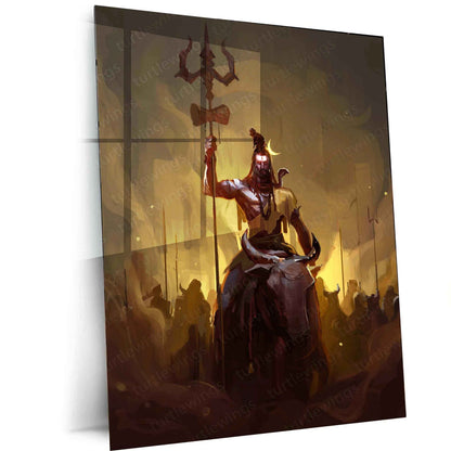 Lord Shiva Metal Poster – Mahadev Wall Art | Divine Hindu Spiritual Decor 10 - TURTLEWINGS