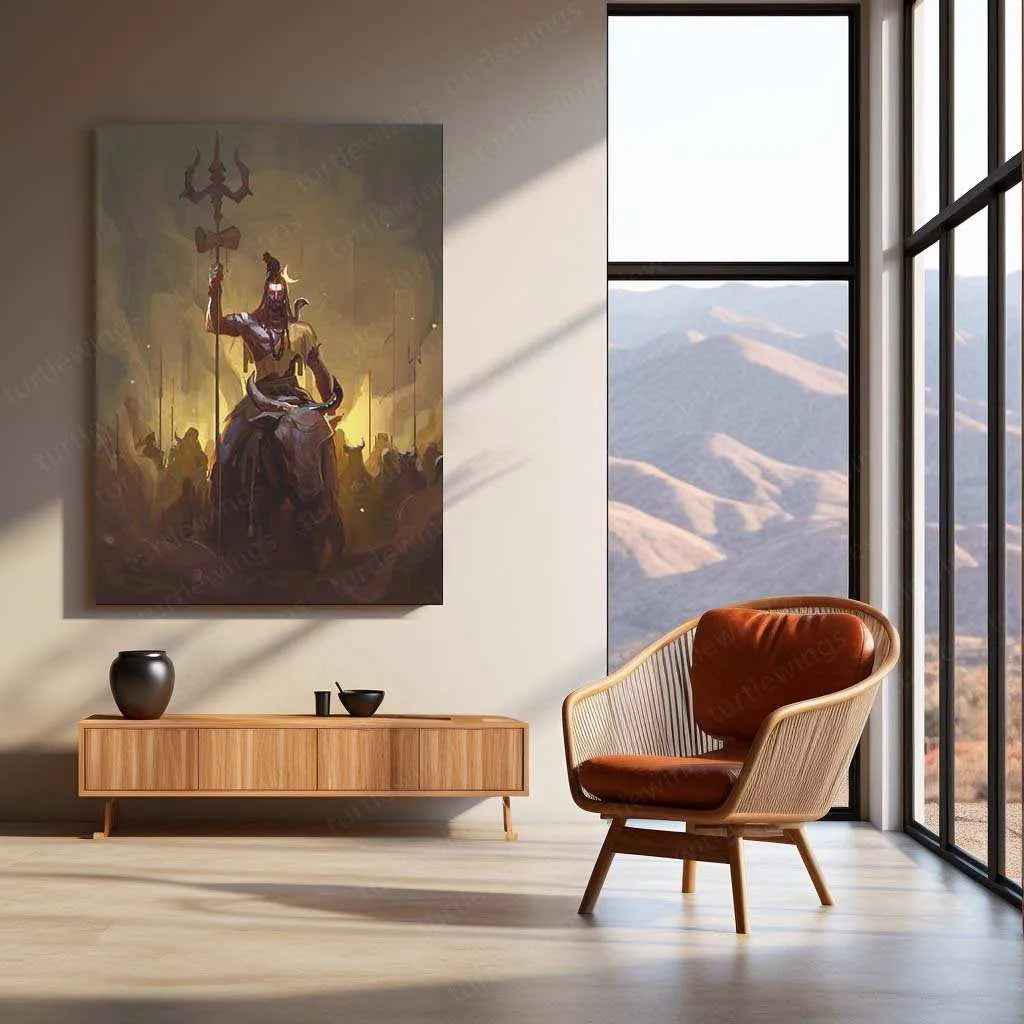 Lord Shiva Metal Poster – Mahadev Wall Art | Divine Hindu Spiritual Decor 10 - TURTLEWINGS