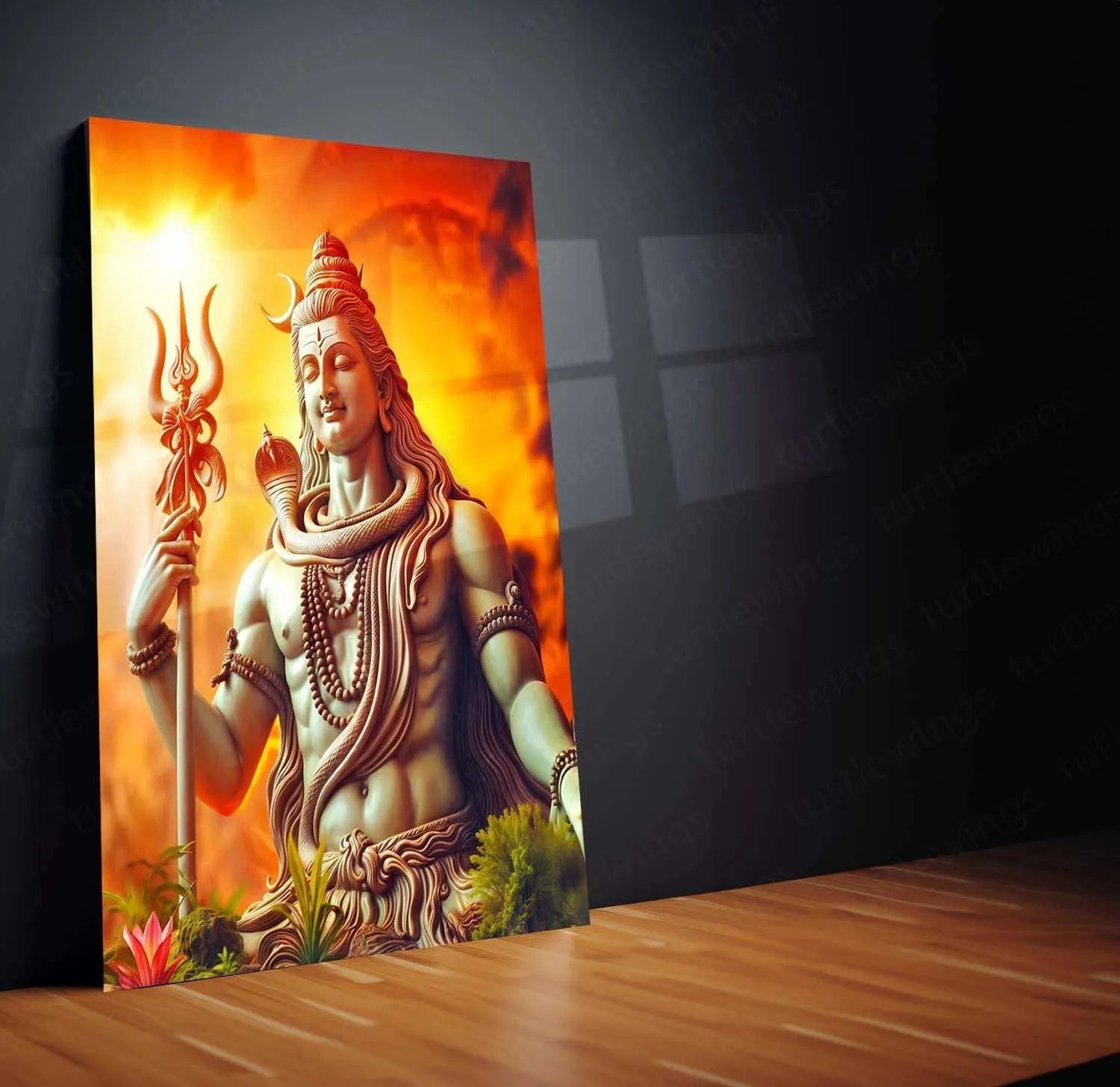 Lord Shiva Metal Poster – Mahadev Wall Art | Divine Hindu Spiritual Decor 4 - TURTLEWINGS