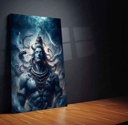 Lord Shiva Metal Poster – Mahadev Wall Art | Divine Hindu Spiritual Decor 5 - TURTLEWINGS