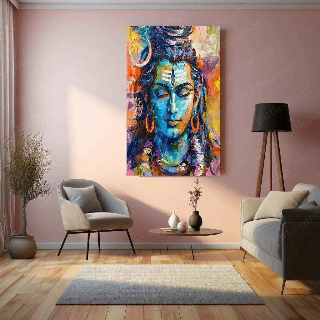 Lord Shiva Metal Poster – Mahadev Wall Art | Divine Hindu Spiritual Decor 6 - TURTLEWINGS