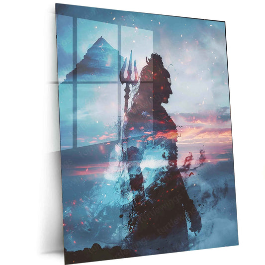 Lord Shiva Metal Poster – Mahadev Wall Art | Divine Hindu Spiritual Decor 7 - TURTLEWINGS