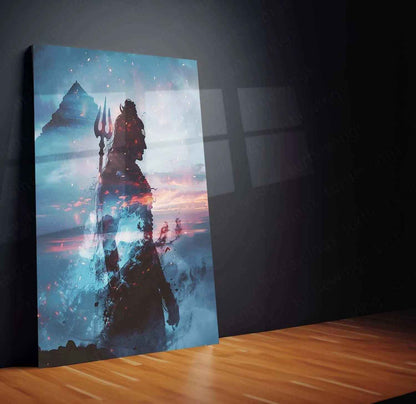Lord Shiva Metal Poster – Mahadev Wall Art | Divine Hindu Spiritual Decor 7 - TURTLEWINGS