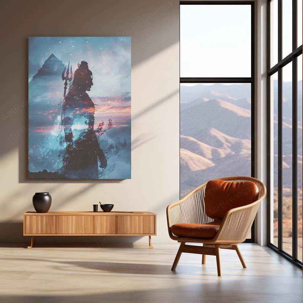 Lord Shiva Metal Poster – Mahadev Wall Art | Divine Hindu Spiritual Decor 7 - TURTLEWINGS