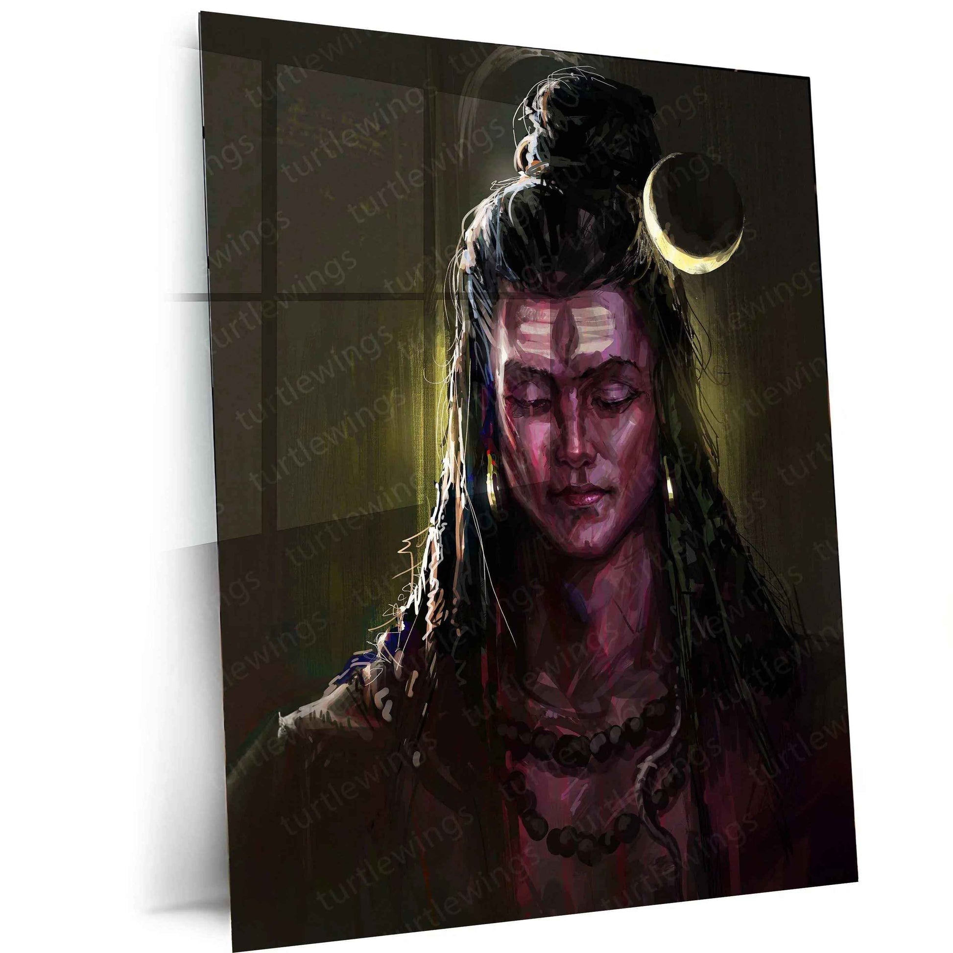 Lord Shiva Metal Poster – Mahadev Wall Art | Divine Hindu Spiritual Decor - TURTLEWINGS