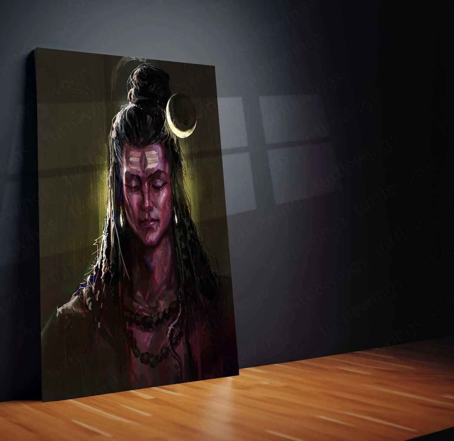 Lord Shiva Metal Poster – Mahadev Wall Art | Divine Hindu Spiritual Decor - TURTLEWINGS