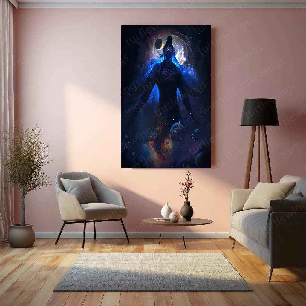Lord Shiva Metal Poster – Mahadev Wall Art | Divine Hindu Spiritual Decor 2 - TURTLEWINGS