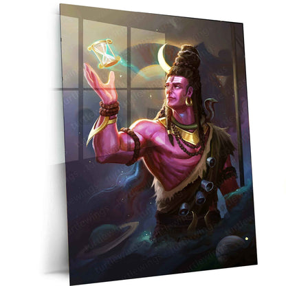 Lord Shiva Metal Poster – Mahadev Wall Art | Divine Hindu Spiritual Decor 3 - TURTLEWINGS