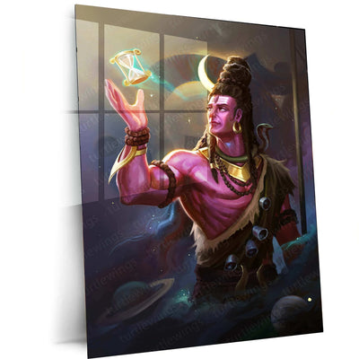 Lord Shiva Metal Poster – Mahadev Wall Art | Divine Hindu Spiritual Decor 3 - TURTLEWINGS