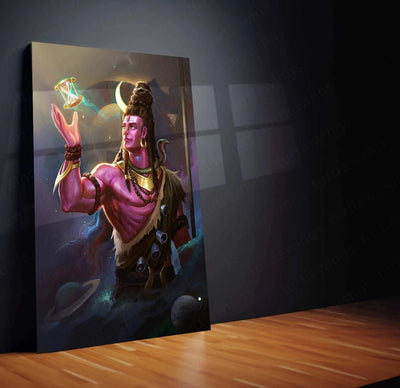 Lord Shiva Metal Poster – Mahadev Wall Art | Divine Hindu Spiritual Decor 3 - TURTLEWINGS