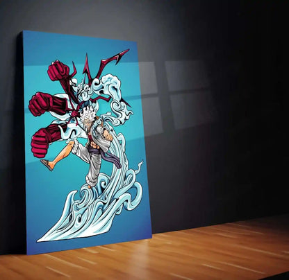 Anime Metal Poster | Luffy Gear 5 Metal Poster | One Piece Wall Art | Nika Transformation Anime Decor - TURTLEWINGS