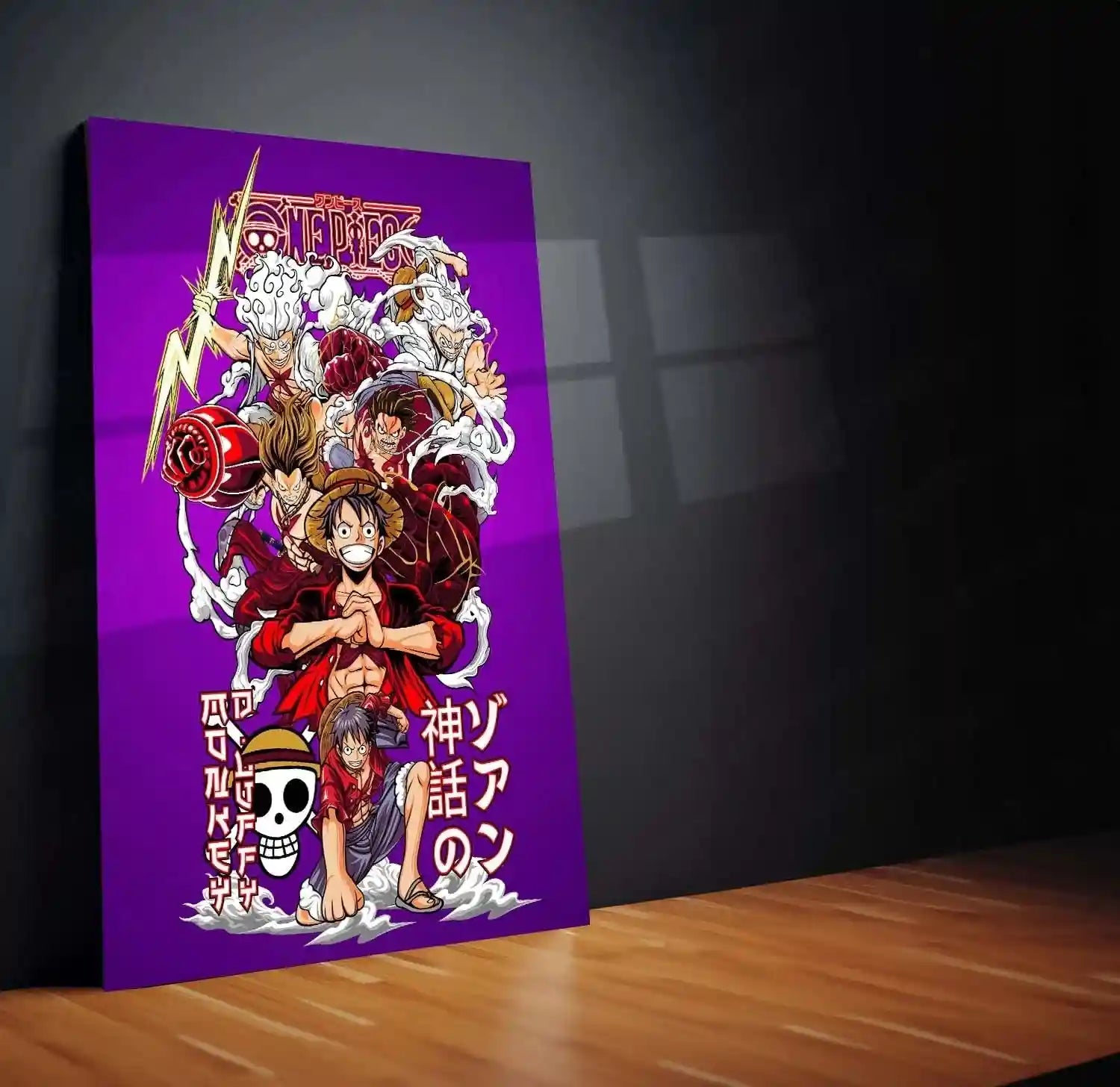 Anime Metal Poster | Luffy Gear All Metal Poster | One Piece Wall Art | Nika Transformation Anime Decor - TURTLEWINGS