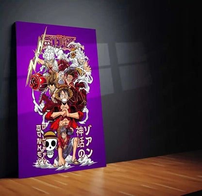 Anime Metal Poster | Luffy Gear All Metal Poster | One Piece Wall Art | Nika Transformation Anime Decor - TURTLEWINGS