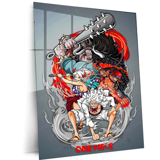 Anime Metal Poster | Luffy Gear Metal Poster | One Piece Wall Art | Nika Transformation Anime Decor (Copy) - TURTLEWINGS