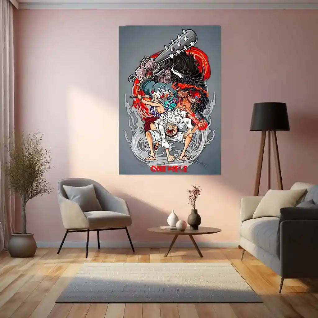 Anime Metal Poster | Luffy Gear Metal Poster | One Piece Wall Art | Nika Transformation Anime Decor (Copy) - TURTLEWINGS