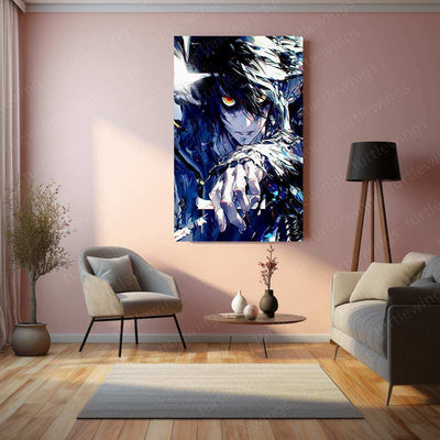 L Death Note Metal Poster – Mysterious Detective Anime Wall Art - TURTLEWINGS