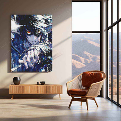 L Death Note Metal Poster – Mysterious Detective Anime Wall Art - TURTLEWINGS