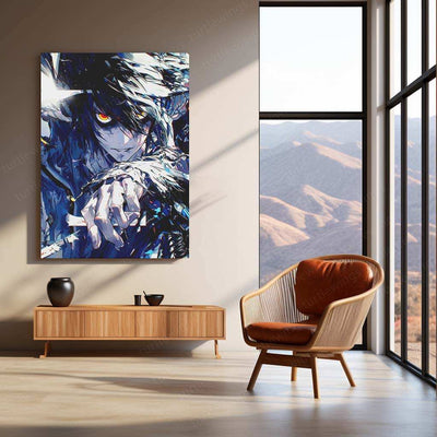 L Death Note Metal Poster – Mysterious Detective Anime Wall Art - TURTLEWINGS