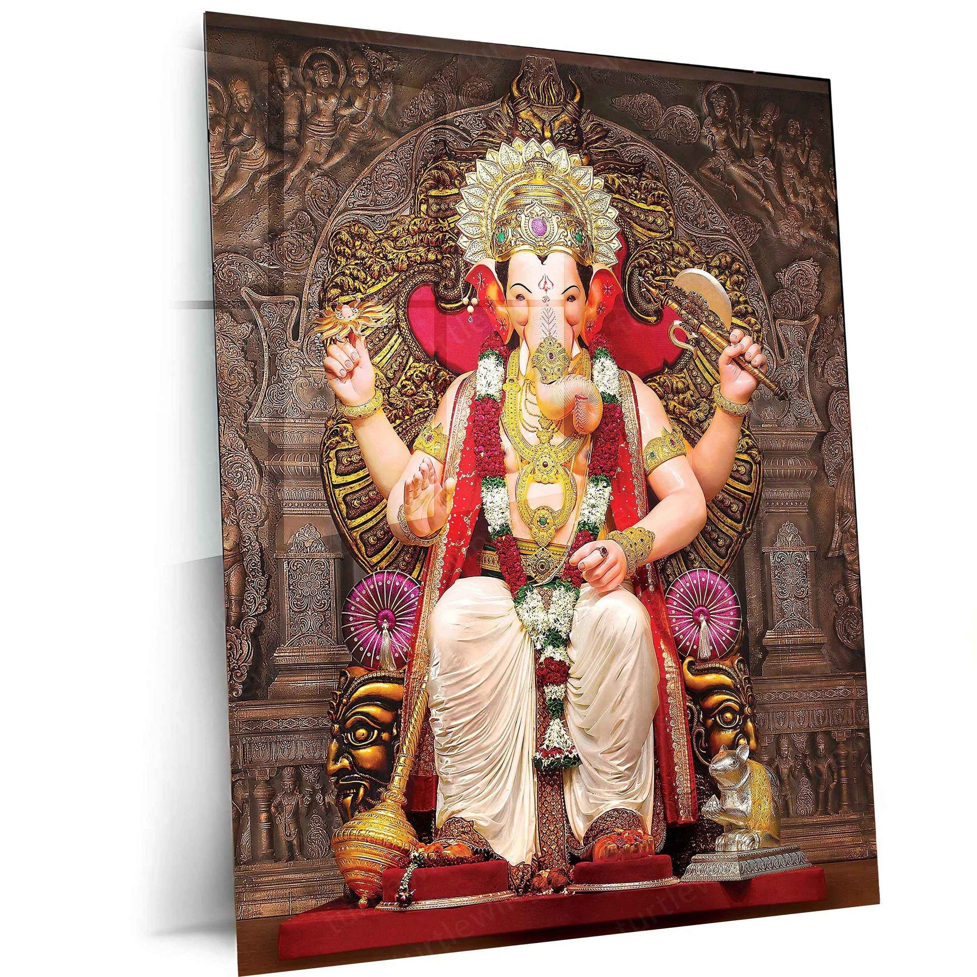 Lalbaug Cha Raja – The Divine Ganesh Metal Poster 1 - TURTLEWINGS