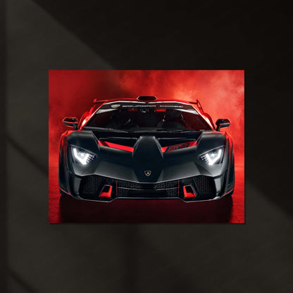 Lamborghini SC18 LED Neon Metal Frame Exotic Hypercar Wall Art | Supercar LED Neon Metal Decor
