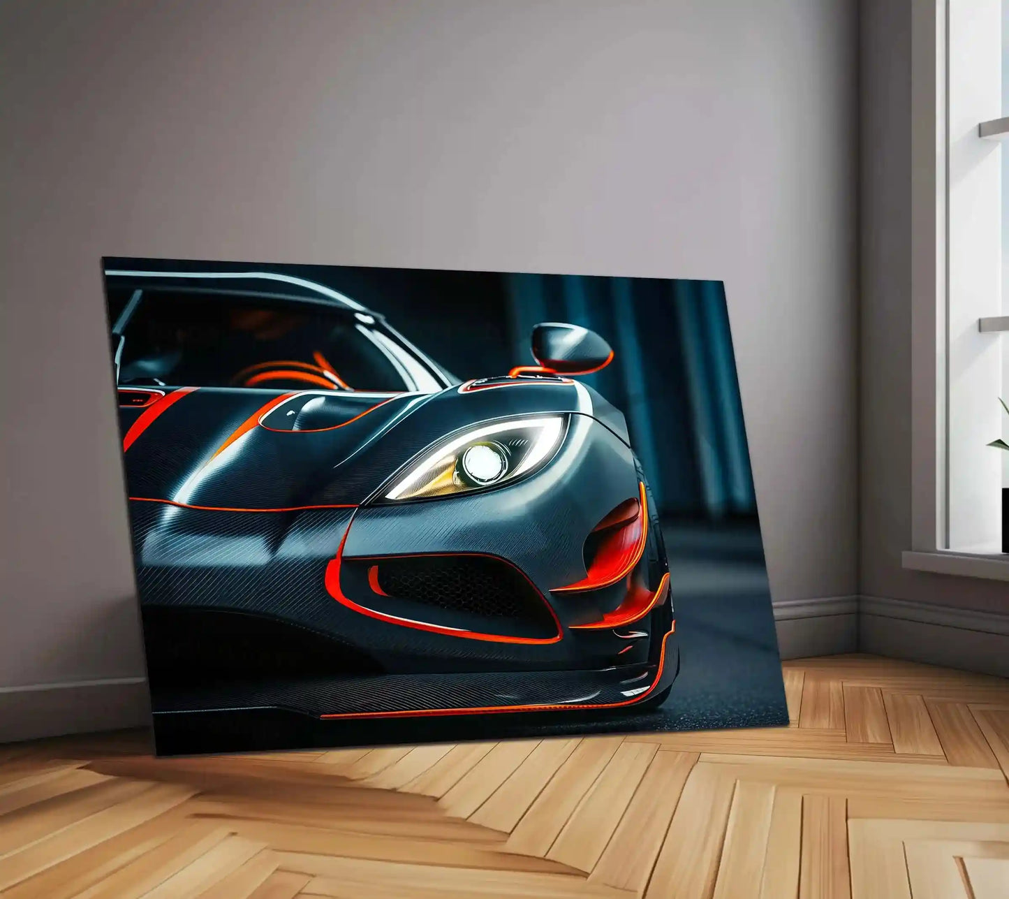 McLaren P1 Neon LED Metal Frame â Luxury Supercar Wall Art - TURTLEWINGS